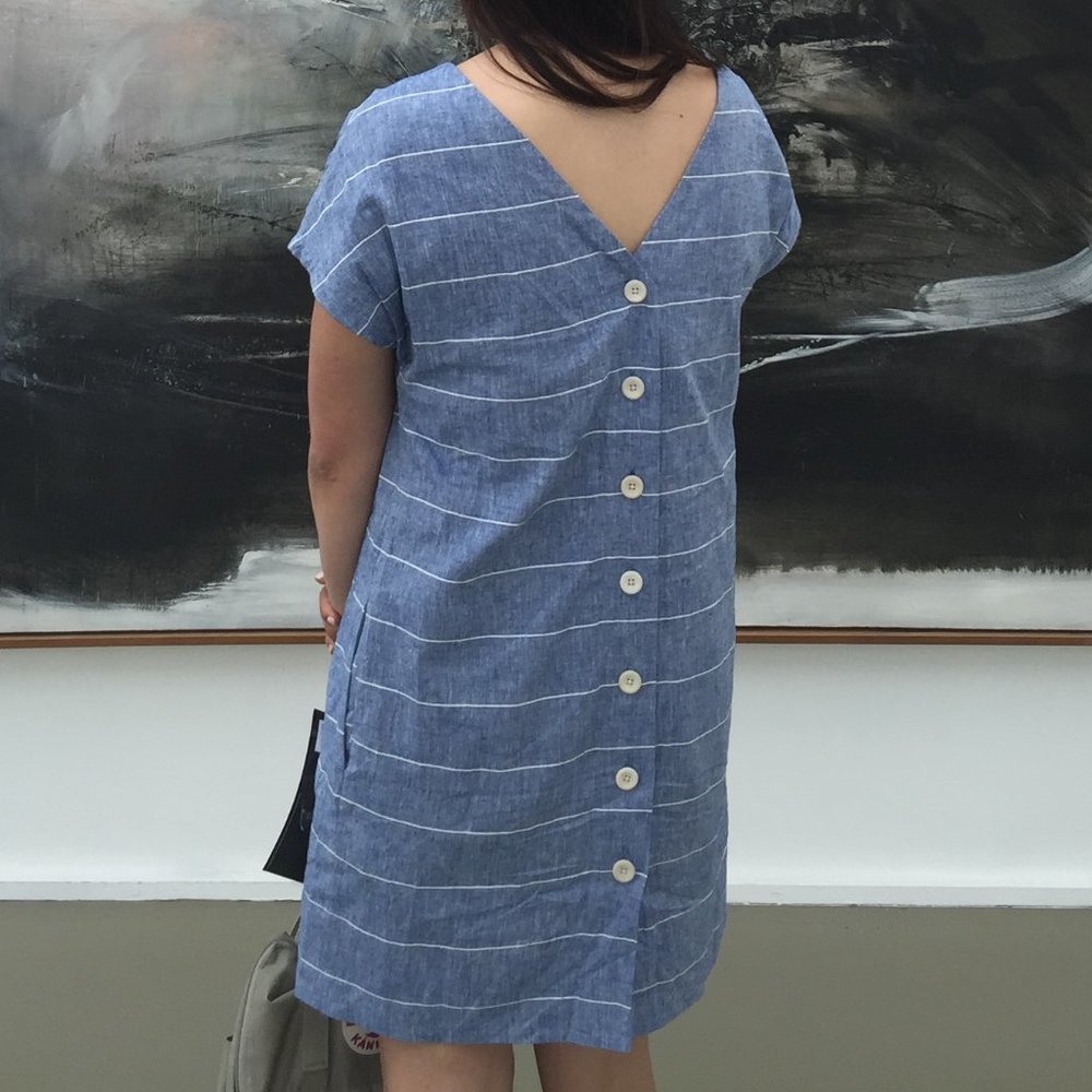 TOAST Linen & Cotton Chambray Dress, UK sz 12